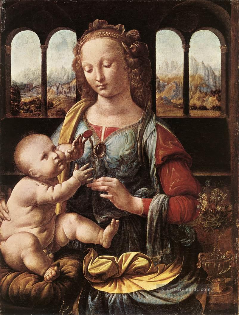 Die Madonna mit der Nelke Leonardo da Vinci Ölgemälde